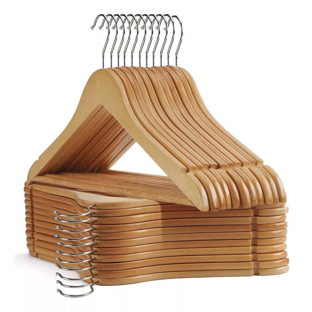 Conjunto C/ 10 Cabides Rústico De Alta Qualidade Madeira Resistente