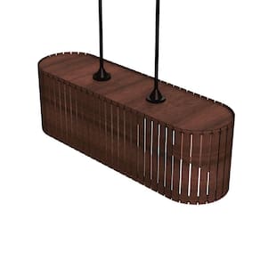 Luminária Pendente Belvedere Modelo Ripado Marrom