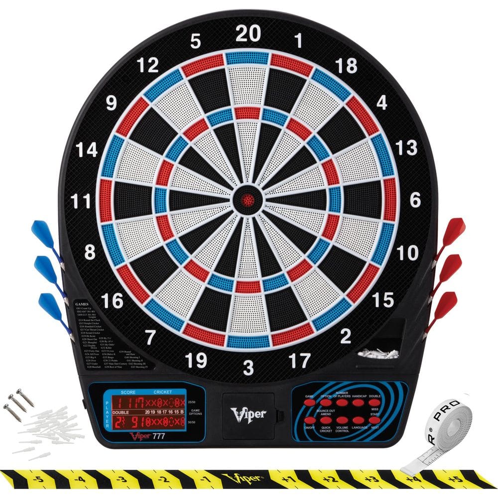 Jogo de dardos eletrônico Viper 777 Sport Size com mais de 40 jogos