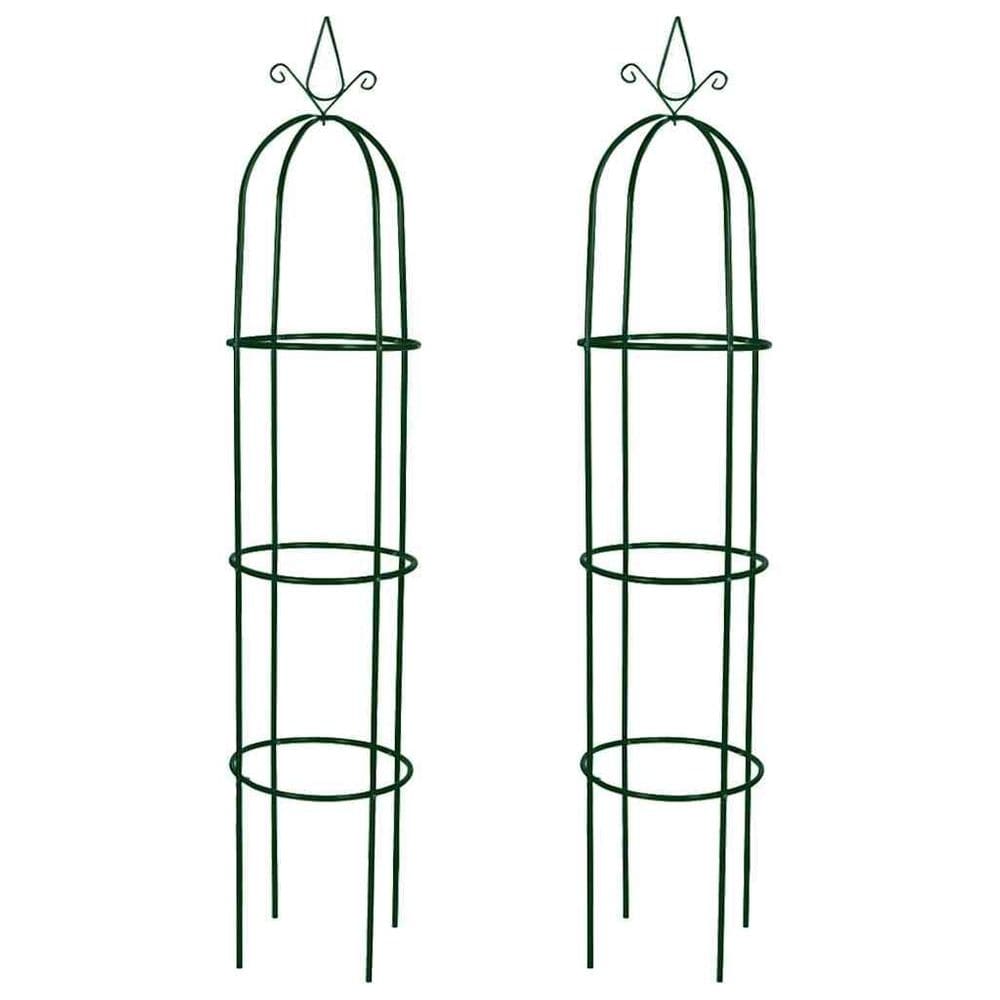 Garden Tower Trellis vidaXL 2 peças de ferro rosa em arco 190x38cm