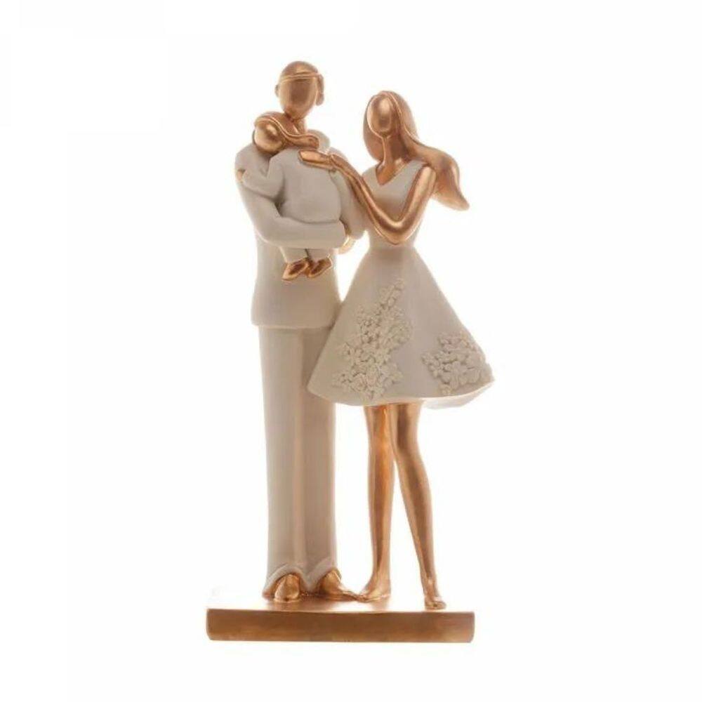 Escultura Decorativa Família Resina Branco 9x7x20cm 61436 Wolff