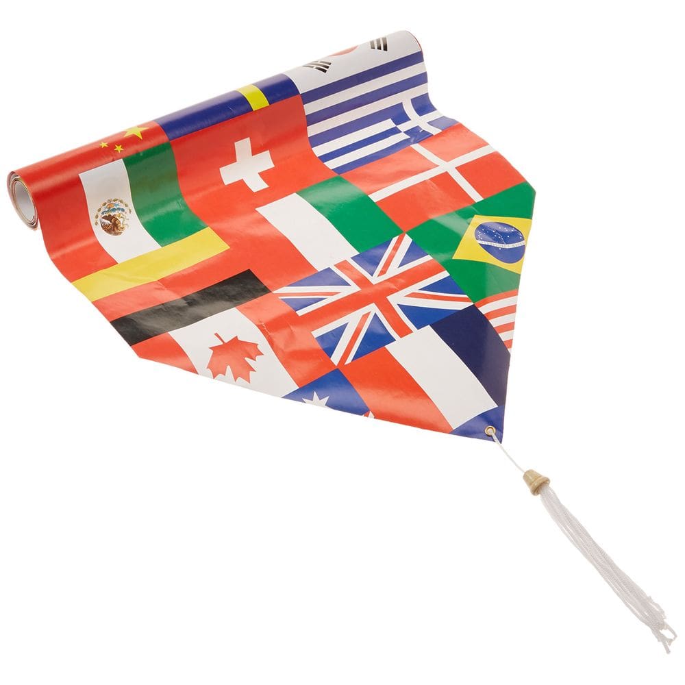 Pacote de 12 bandeiras internacionais Table Runner Beistle