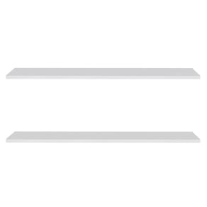 Prateleira Flutuante De Quarto Infantil Kit 2 Suporte Invisível 91cm Yara Branco - Lumil