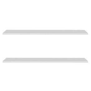 Prateleira Flutuante Para Cozinha Kit 2 Suporte Invisível 91cm Yara Branco - Lumil