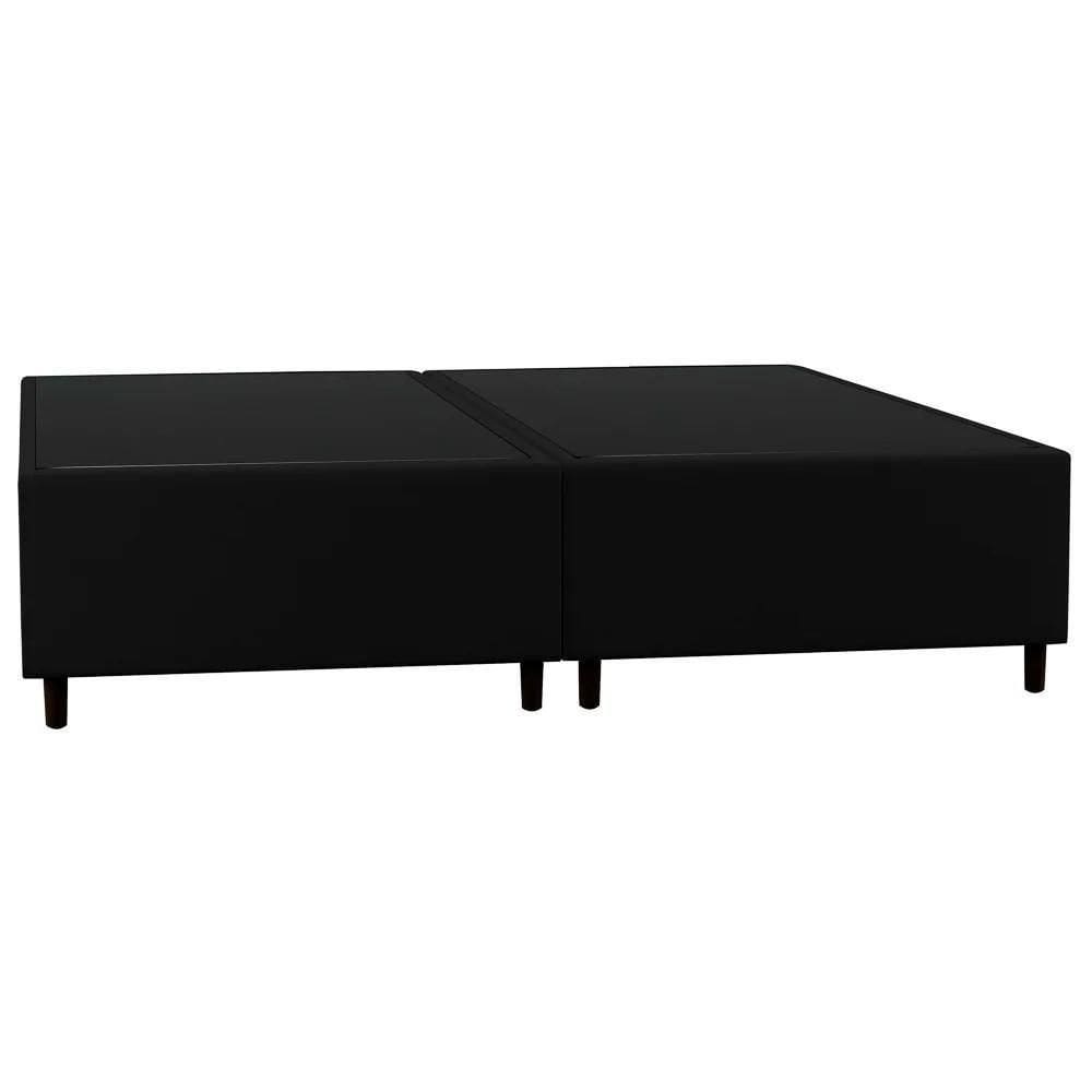Base Cama Box Casal Queen 158cm Bipartido Hit I02 Corano Preto - Mpozenato