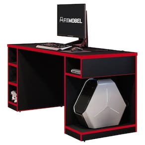 Mesa Para Gamer 136cm Player Pro F02 Preto-vermelho - Mpozenato