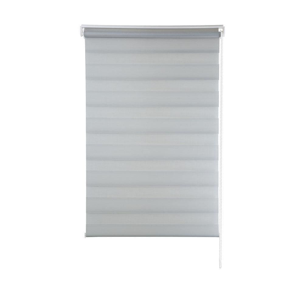 Persiana Zebra Rolo Dupla 120X260 Cinza Linho