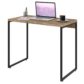 Mesa De Escritório Escrivaninha 90cm Dynamica Industrial C08 Carvalho - Mpozenato