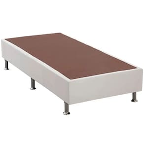 Base Solteirão Cama Box 25x108x188 Courino Cor Branco