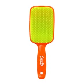 Escova de Cabelo Flex Color Cerdas Flexíveis Laranja e verde