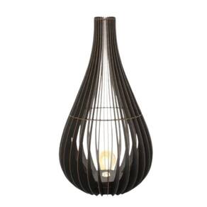 Abajur Grande De Chão Tulipa Mdf Luminária Preto