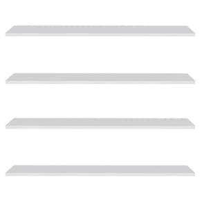 Prateleira Flutuante De Quarto Infantil Kit 4 Suporte Invisível 68cm Yara Branco - Lumil