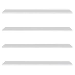 Prateleira Flutuante Para Sala Kit 4 Suporte Invisível 91cm Yara Branco - Lumil