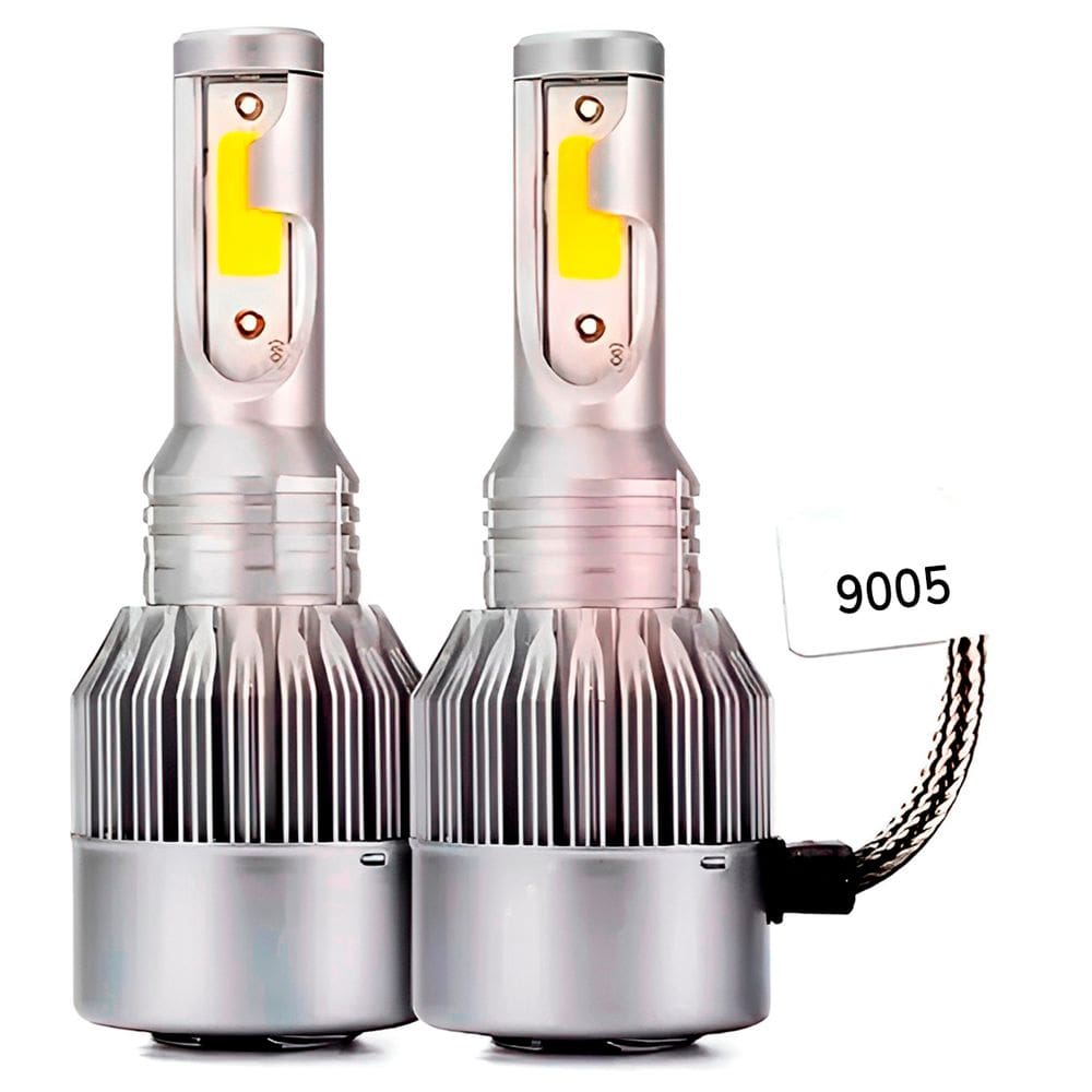 Par de Lâmpadas Automotivas Farol Alto Baixo Full LED 9005