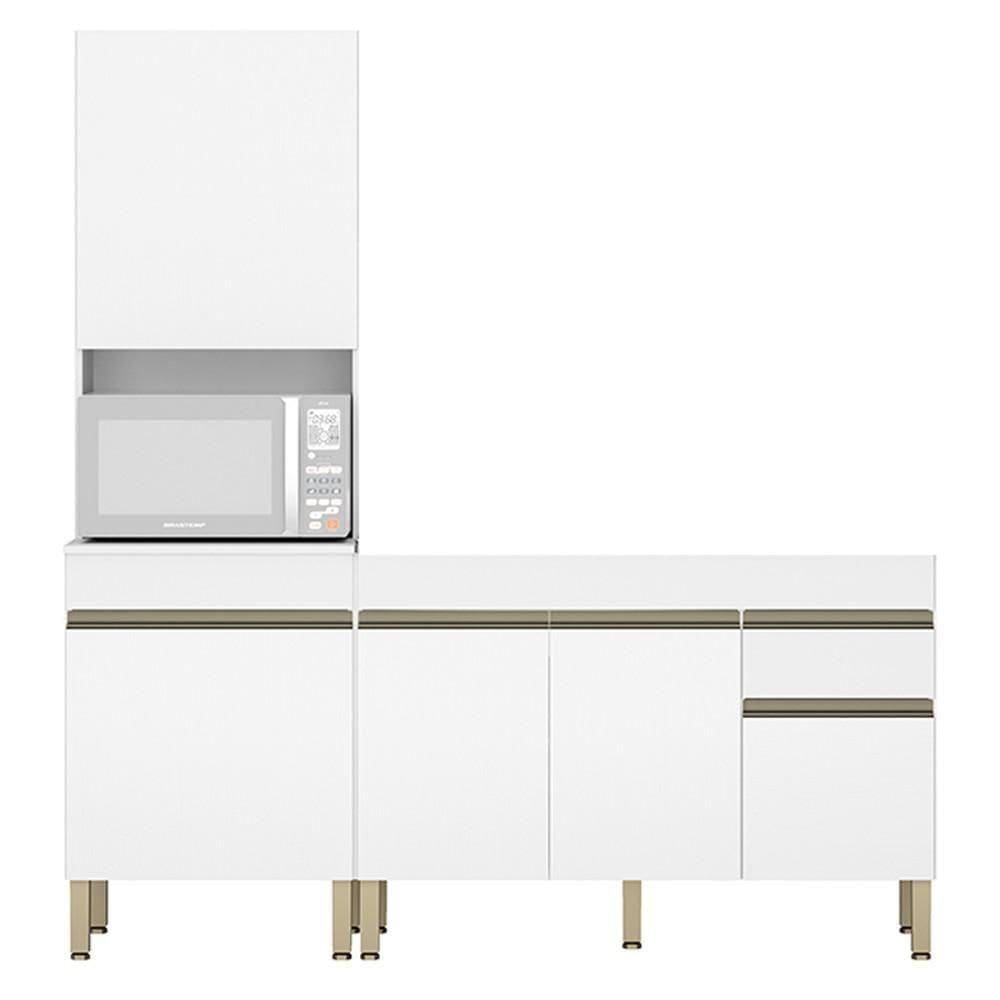 Paneleiro E Balcão Gabinete Sem Tampo 120cm Lina K02 Supremo - Mpozenato