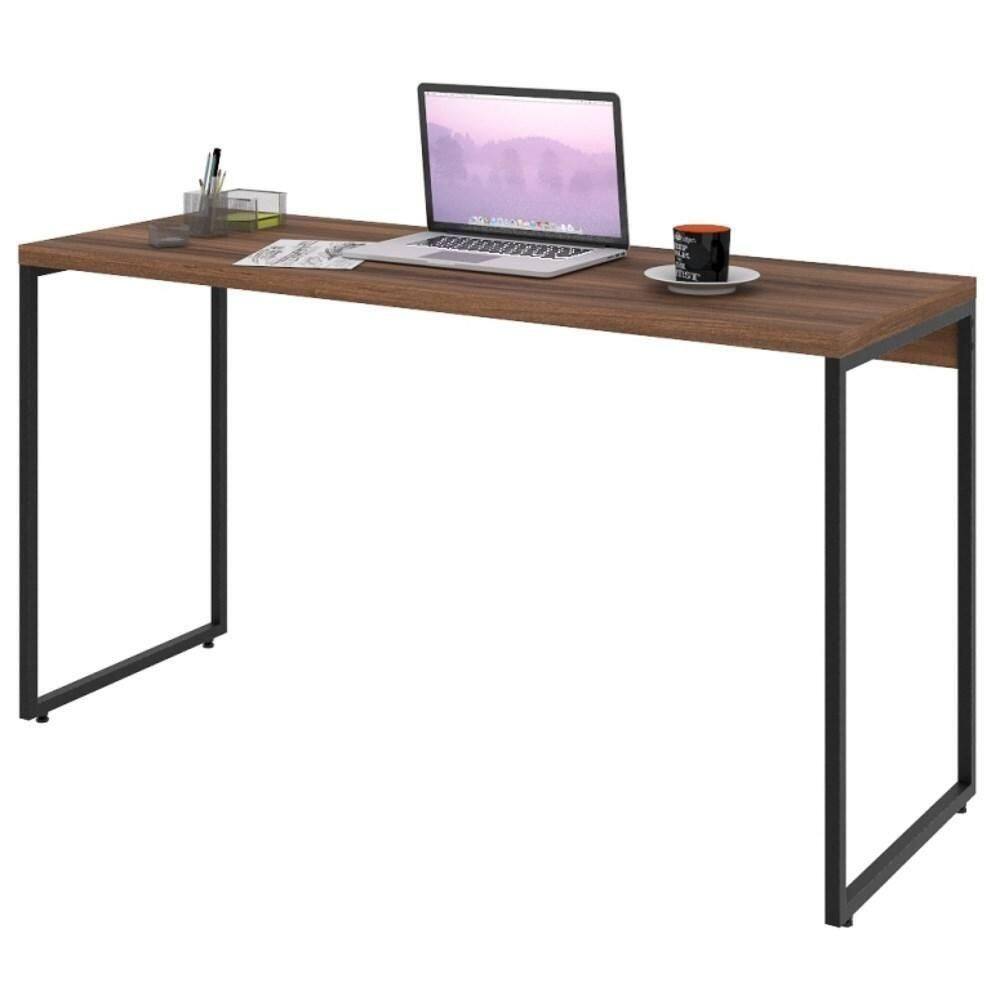 Mesa De Escritório Escrivaninha 135cm Dynamica Industrial C08 Nogal - Mpozenato