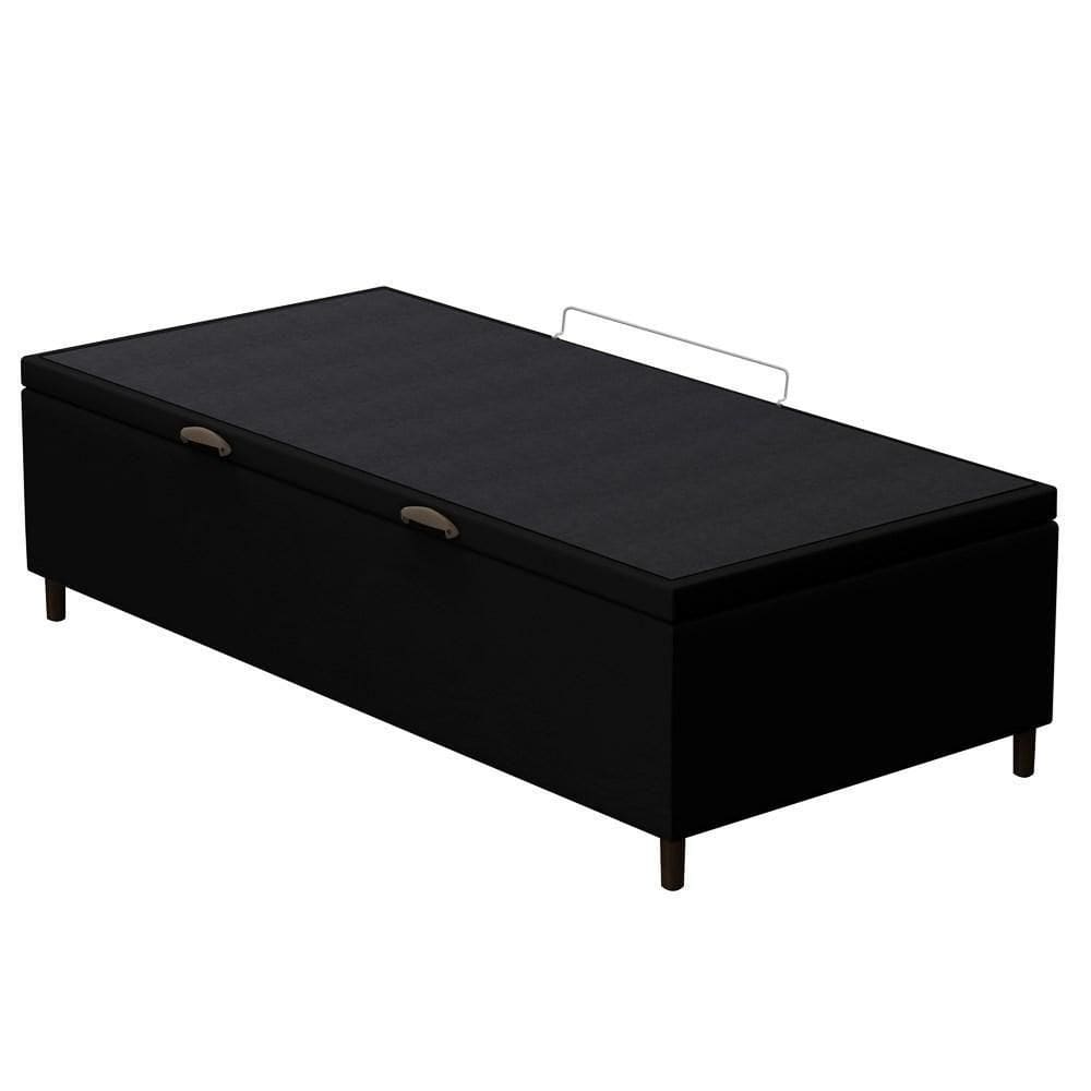 Base Para Cama Box Baú Solteiro 88x188cm Hit I02 Corano Preto - Mpozenato