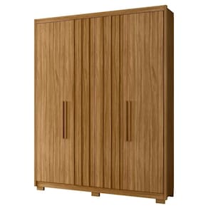 Guarda Roupa Solteiro 176cm Ripado Milão M07 Freijó - Mpozenato