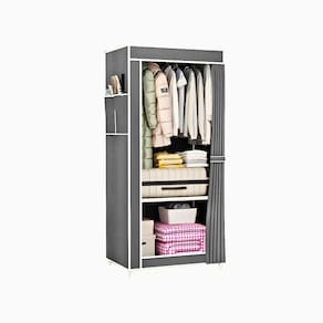 Guarda Roupa Closet Dobrável Organizador - Cinza