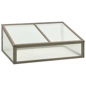 Estufa VidaXL Madeira maciça com placa de PC 100x65x40cm