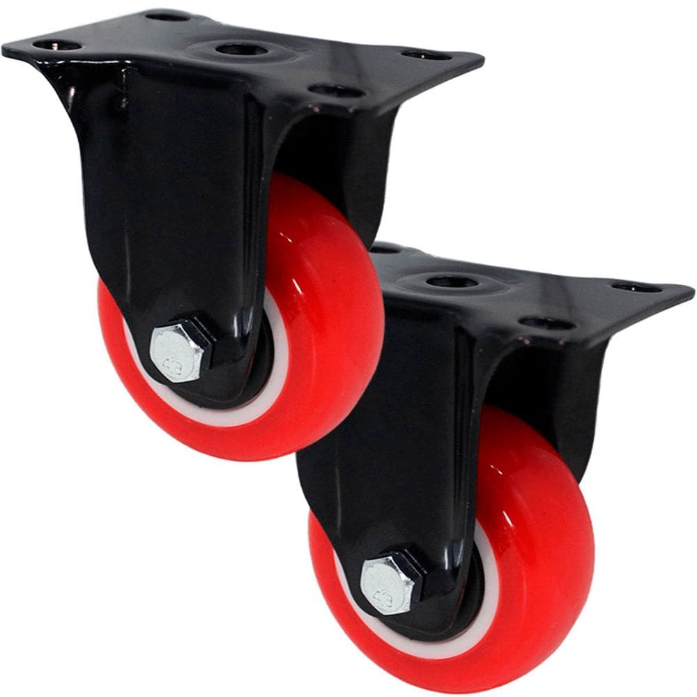 Kit 4 Rodas Rodinhas Rodizio Reforçado Anti Risco De 75x32mm