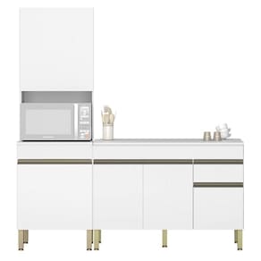 Paneleiro E Balcão Gabinete Com Tampo 150cm Lina K02 Supremo - Mpozenato