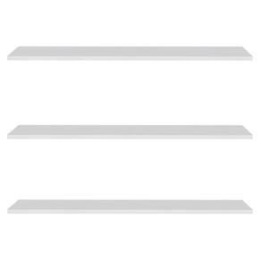 Prateleira Flutuante Para Sala Kit 3 Suporte Invisível 68cm Yara Branco - Lumil