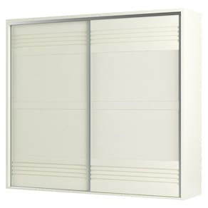 Guarda Roupa Casal 267cm 2 Portas De Correr 100% Mdf Tw603 Off White - Dalla Costa