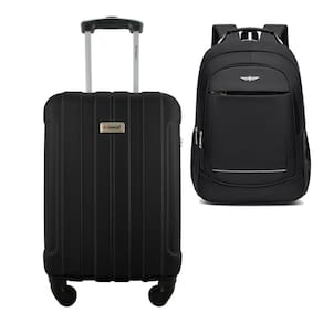 Kit Mala de Bordo 10kg Viagem Rodas 360 Rígida ABS Cadeado Segredo Gladiador A1MB Com Mochila Executiva 103