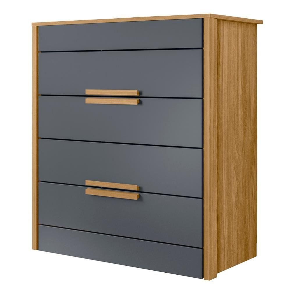 Cômoda Para Quarto 4 Gavetas 86cm Pavia M07 Freijó-cinza - Mpozenato