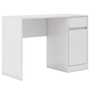 Mesa Para Escrivaninha Office 1 Porta 1gaveta Morada D02 Branco - Mpozenato