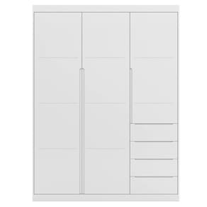 Guarda Roupa Infantil 3 Portas 4 Gavetas Pérola Branco - Phoenix