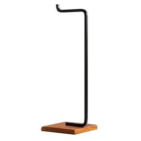 Porta Papel Higiênico De Chão Glam Base De Madeira D09 Preto - Mpozenato