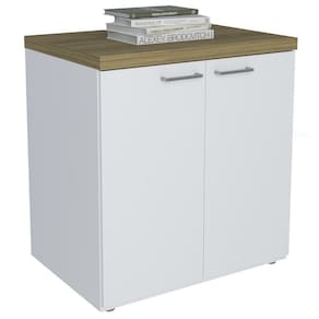 Balcão Para Escritório 70cm 2 Portas Tok A06 Olmo-branco - Mpozenato