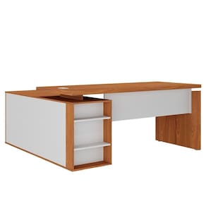 Mesa Escritório Em L Gerência 170cm Corp A06 Freijó-branco - Mpozenato
