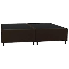Base Cama Box Casal Queen 158cm Bipartido Hit I02 Suede Marrom - Mpozenato