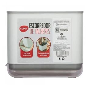 Escorredor De Talheres Plástico Com Base - Clink