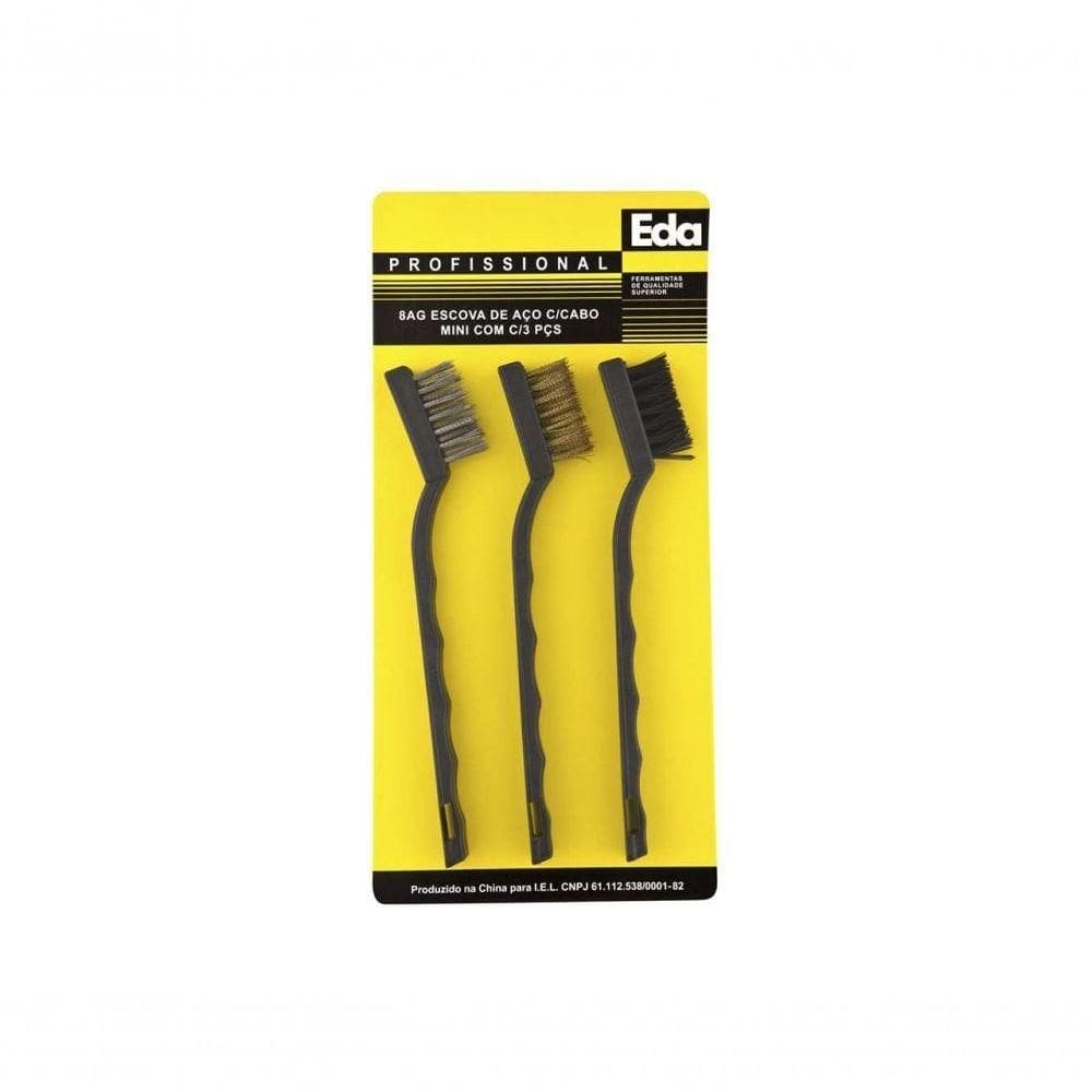 Escova Aco Mini 3pcs Blister 8ag