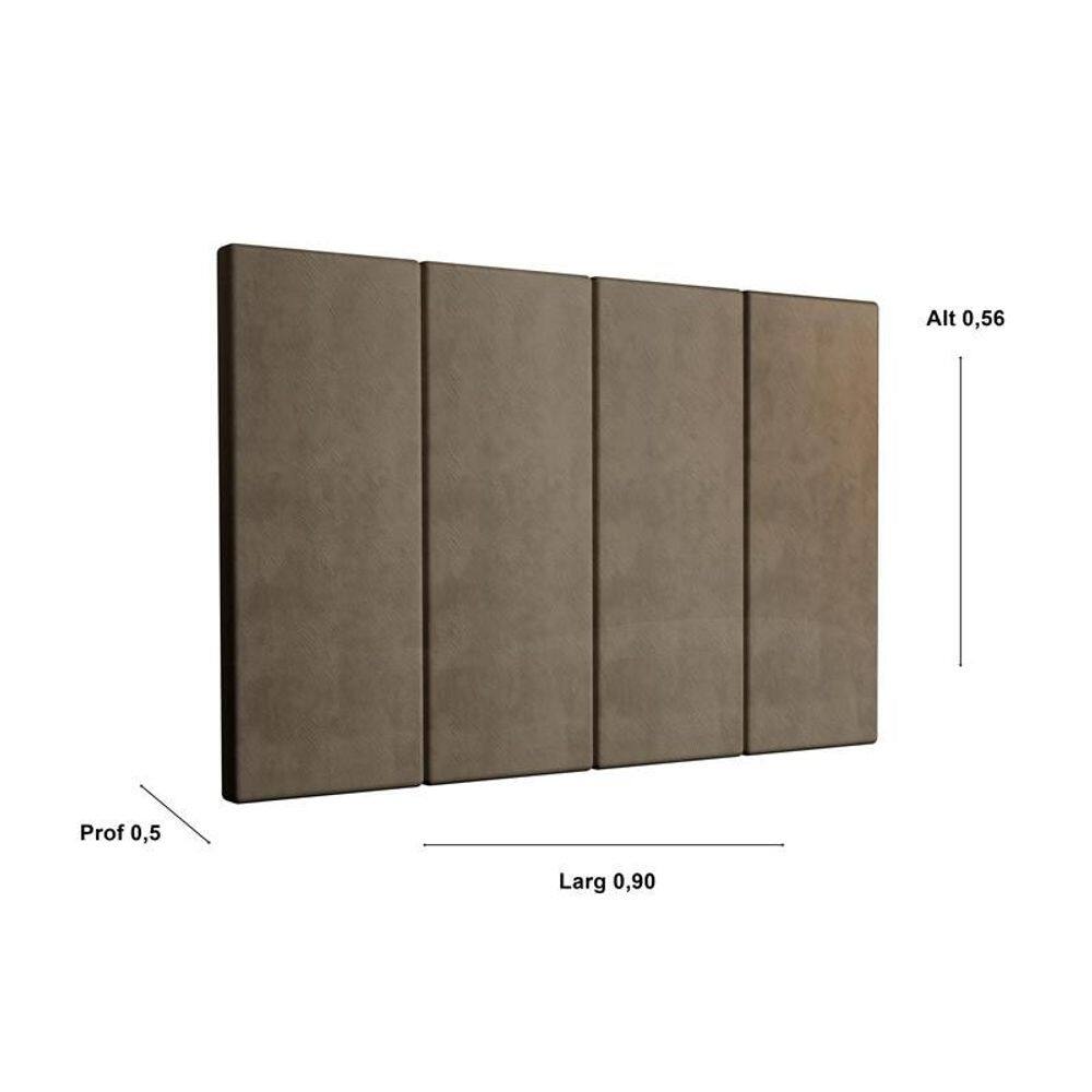 Painel Cama Box Valence 0,90 Cor Marrom Claro Comprar Moveis