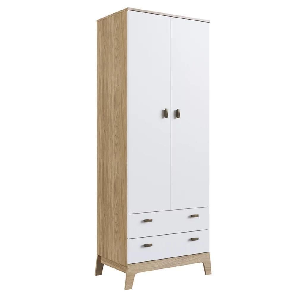 Guarda Roupa Infantil 73cm 2 Portas 2 Gavetas Favo De Mel 005 Itapuã-branco - Completa Móveis