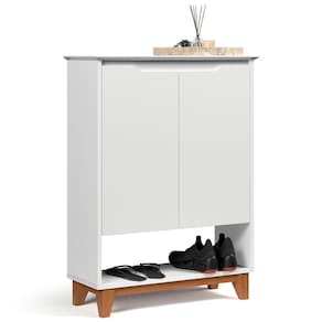 Sapateira Para Hall De Entrada Quarto 68cm Flow Branco - Ej Móveis