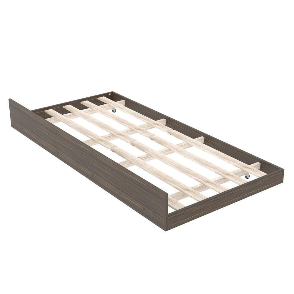 Cama Auxiliar Solteiro Cm8008 Nogal - Tecno Mobili