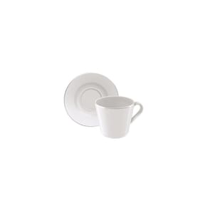 Conjunto Xícara E Pires De Chá Tramontina Joana Em Porcelana Decorada Tramontina
