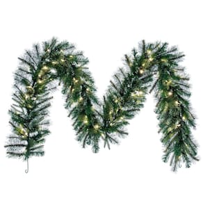 Guirlanda de Natal Vickerman Cashmere Pine 2,7 m com luzes LED