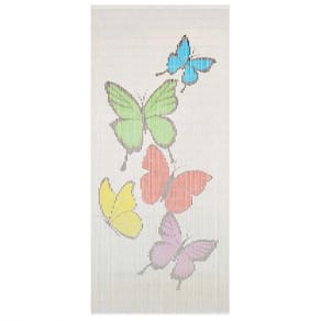 Cortina de borboleta de bambu, tela anti-mosquito, 90x200cm