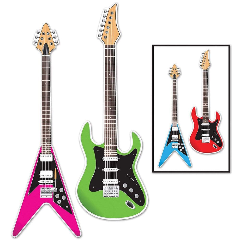 Pacote Cutout Guitar Beistle de 3 pés com 12
