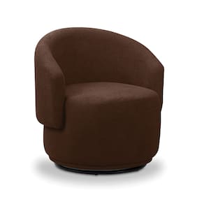 Poltrona Decorativa Orgânica Névoa Bouclê Marrom E03 - D`Rossi