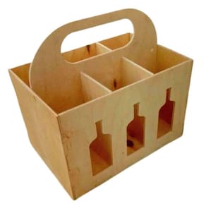 Porta Garrafa Mdf 6 Lugares Suporte Cerveja