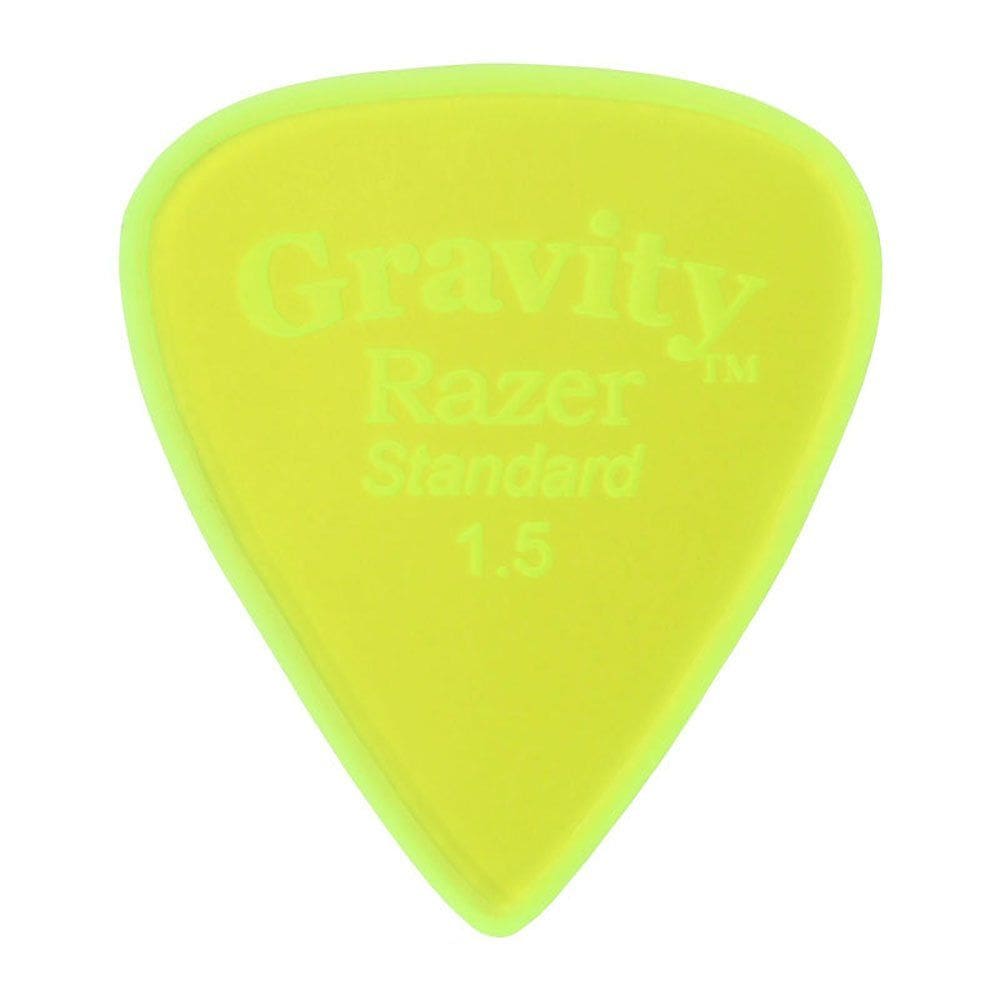 Palheta de guitarra Gravity GRAS15M 1,5 mm verde fluorescente