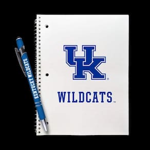 Conjunto de presentes, caneta comemorativa, caderno espiral Kentucky Wildcats, 8x10,5